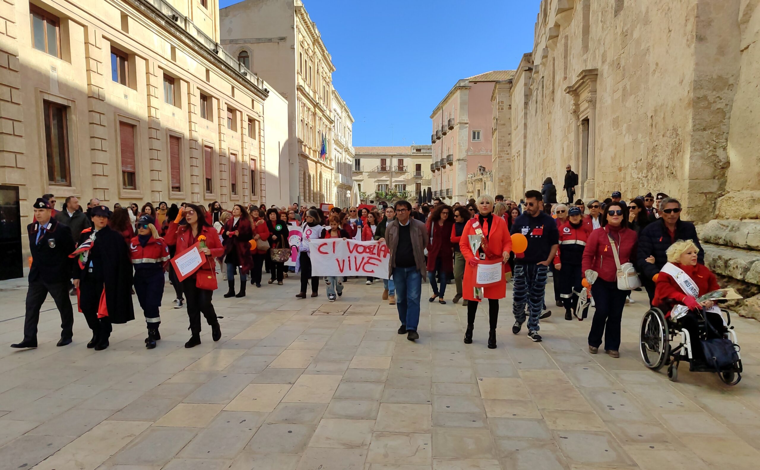 I giornalisti siracusani oggi in prima linea          nel corteo contro la violenza sulle donne