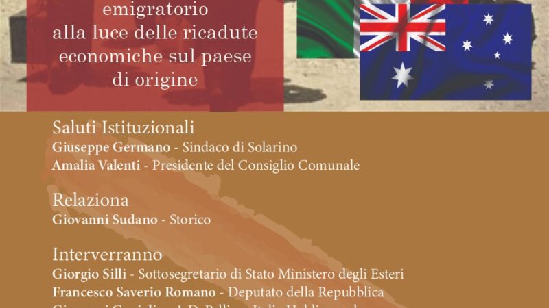 Solarino chiama Australia, quando la migrazione diventa una risorsa per la comunità d’origine